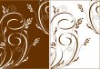  flowers and swirls backgraund