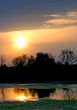 Dawn above lake