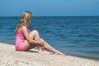 The girl on a beach