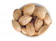 Plate with almond nuts