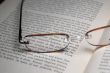 reading glasses and book