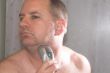 shaving man