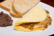 Omelet with beans and cheese