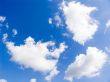 Clouds in the dark blue sky