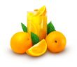 Orange juice with fruits isolated