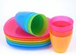 plastic cups and plates