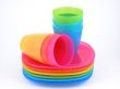 plastic cups and plates