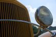 Grille on a school bus