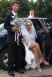 Young happy adult just married newlyweds