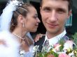 Young happy adult just married newlyweds