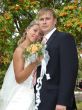 Young happy ewlyweds