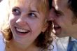 Young happy ewlyweds