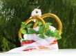 Wedding decorations with white pigeons
