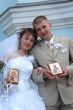 Wedding Couple with Holy Icons