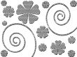 Flowers and spiral design