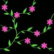 Flowers and leaves design