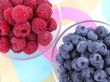 blueberries and raspberries