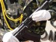 one uniformed weaponed soldier in parade