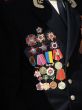 Soviet military awards on veteran officer chest