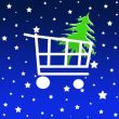 Christmas shopping cart