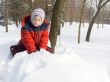 The girl and a snow