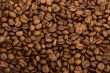 Roasted grains of fragrant black coffee