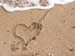 Heart on sand