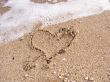 Heart on sand