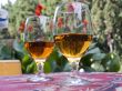 Two glasses with a wine