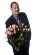 man with rose