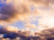 fiery bright clouds in the sky