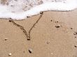 Heart on sand