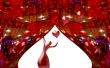 Red abstract curtains