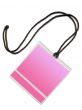 Badge with pink COPY SPACE