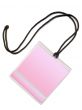 Badge with pink COPY SPACE