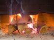 Fire wood burn in the furnace