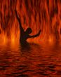 Bathing on fire