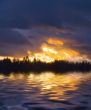  fiery bright clouds in the sky