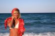 blonde and sea