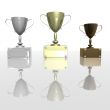 Cups for winners of competitions. the 3D  image.
