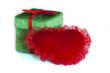 Velvet heart with present