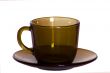 Empty cup on a saucer