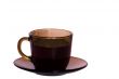 Brown cup of tea isolated