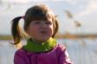 Funny girl at the river