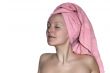 Girl in the towel isolated