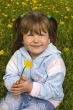 Girl with pollen on face