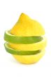 lime lemon on white