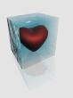 The frozen heart in a piece of an ice
