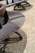 a bench of steel