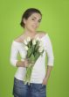 Woman with Tulips